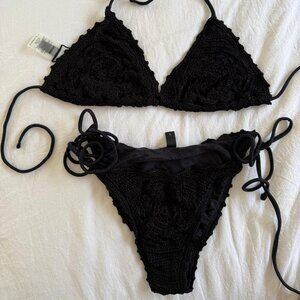 SUMMER OF 78 Black Bikini Set Size Small